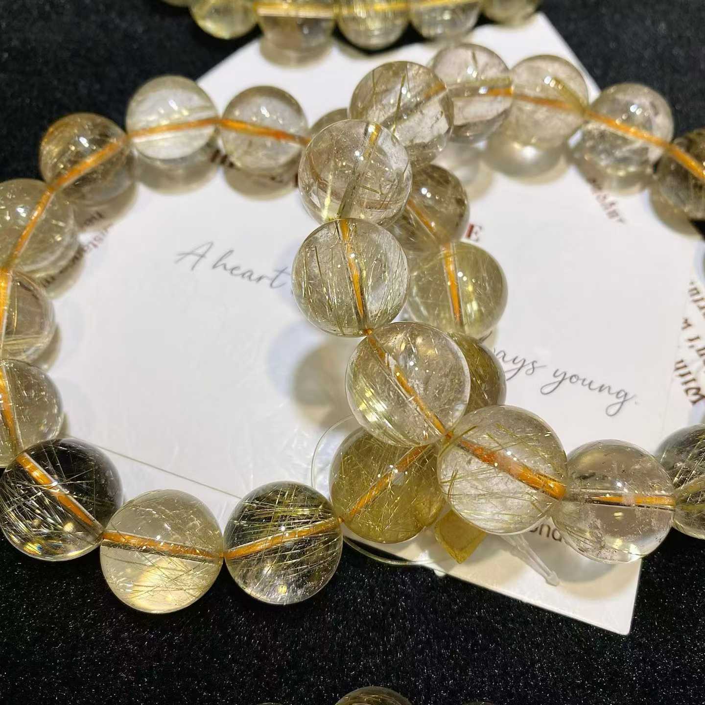 Gold hair crystal bracelet