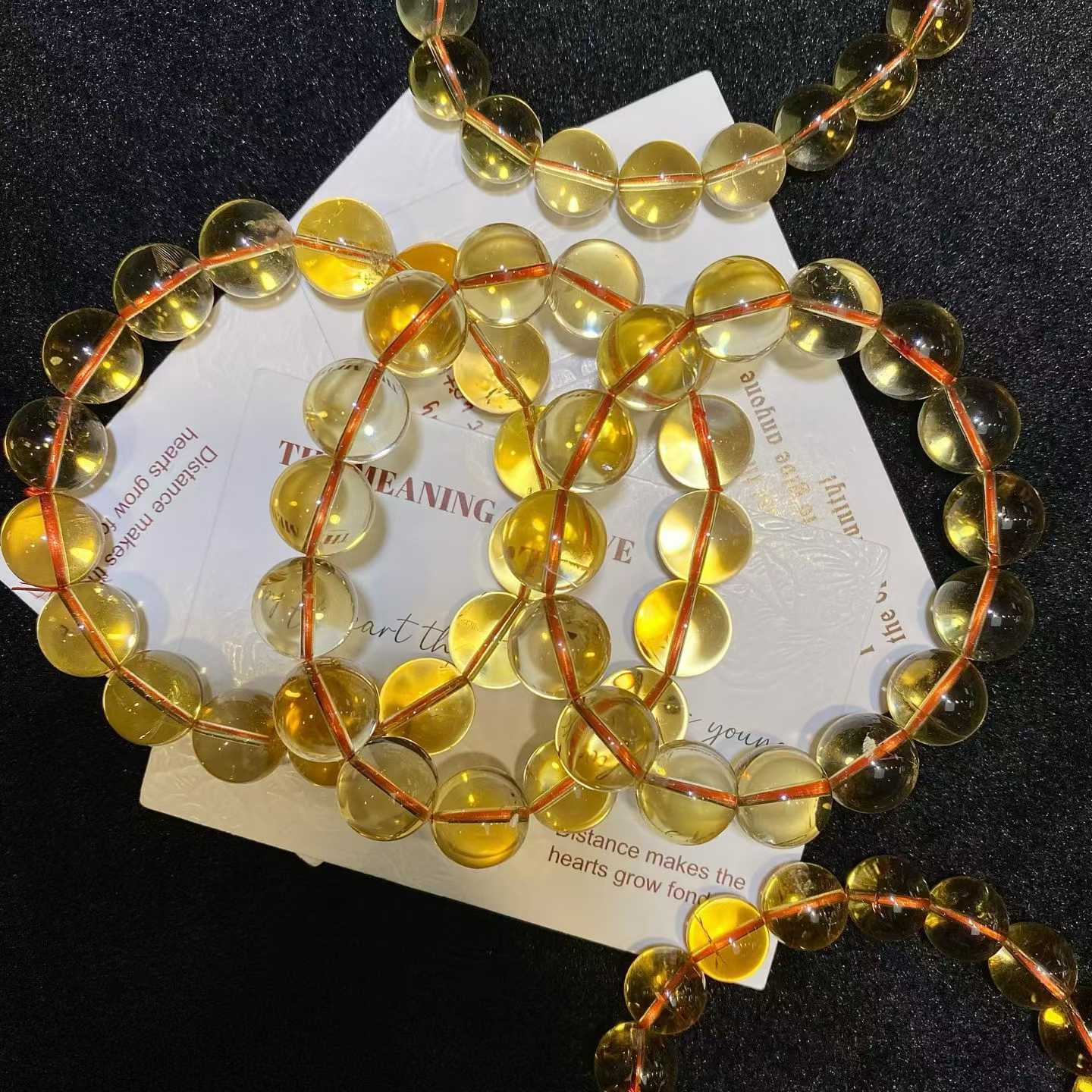 Brazilian violent yellow beads串