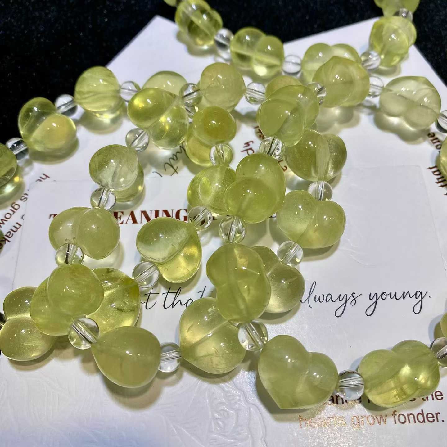 Yellow Peach Bead String