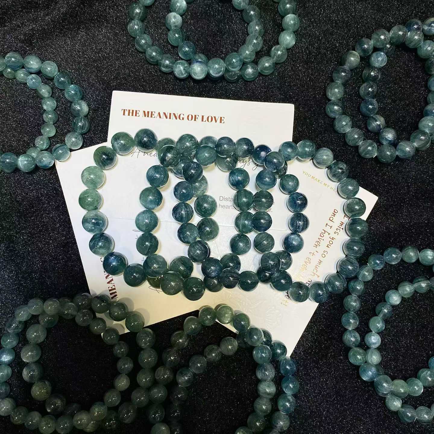 Blue and green crystal bracelet