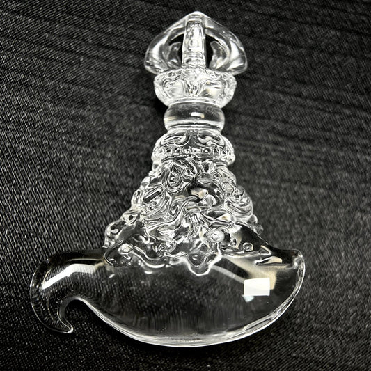Natural white crystal diamond axe