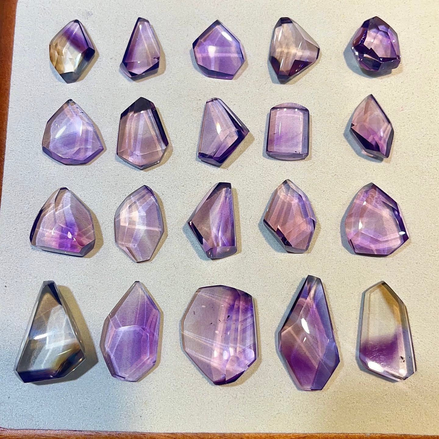 Natural amethyst pendant in the shape of an object